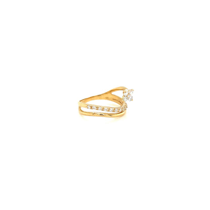 Wavy Clover Ring 0.25ct