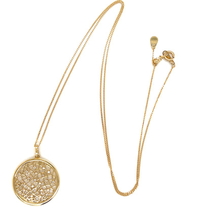 Gold Round Stardust Necklace 0.12ct