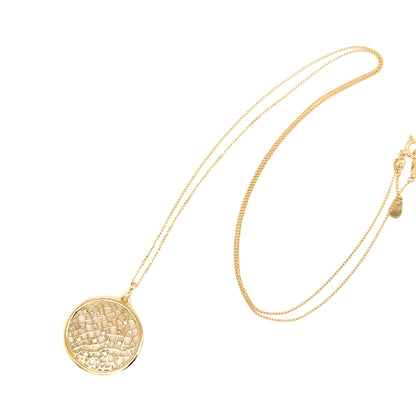 Gold Round Stardust Necklace 0.12ct