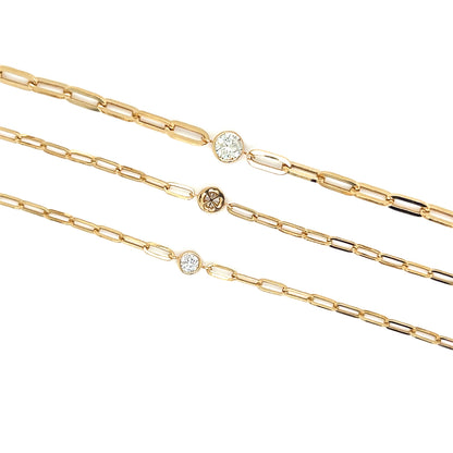 Paperclip Reversible Bubble Flower Bracelet 0.2ct