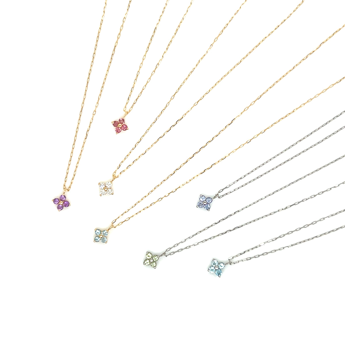 Blue Topaz Clover Necklace