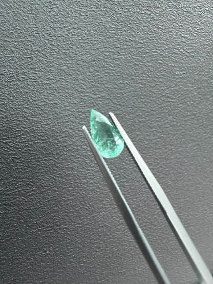 Soft Blue Paraiba Tourmaline – 1.03ct Pear Shape