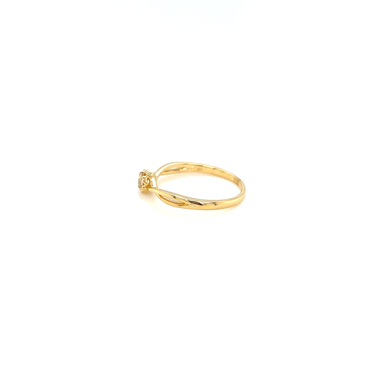 Single Dia Flower Ring 0.12ct
