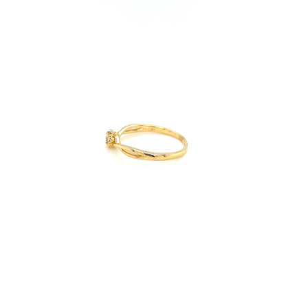 Single Dia Flower Ring 0.12ct