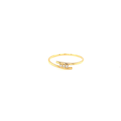 Triple Dia Line Ring 0.03ct