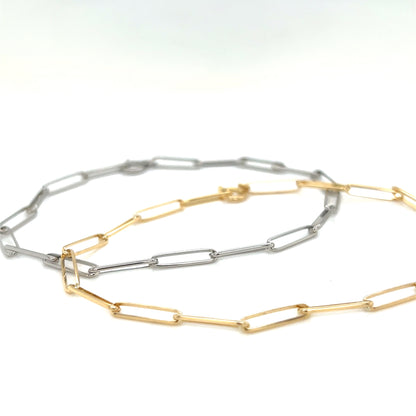 Gold Wide Paperclip chain