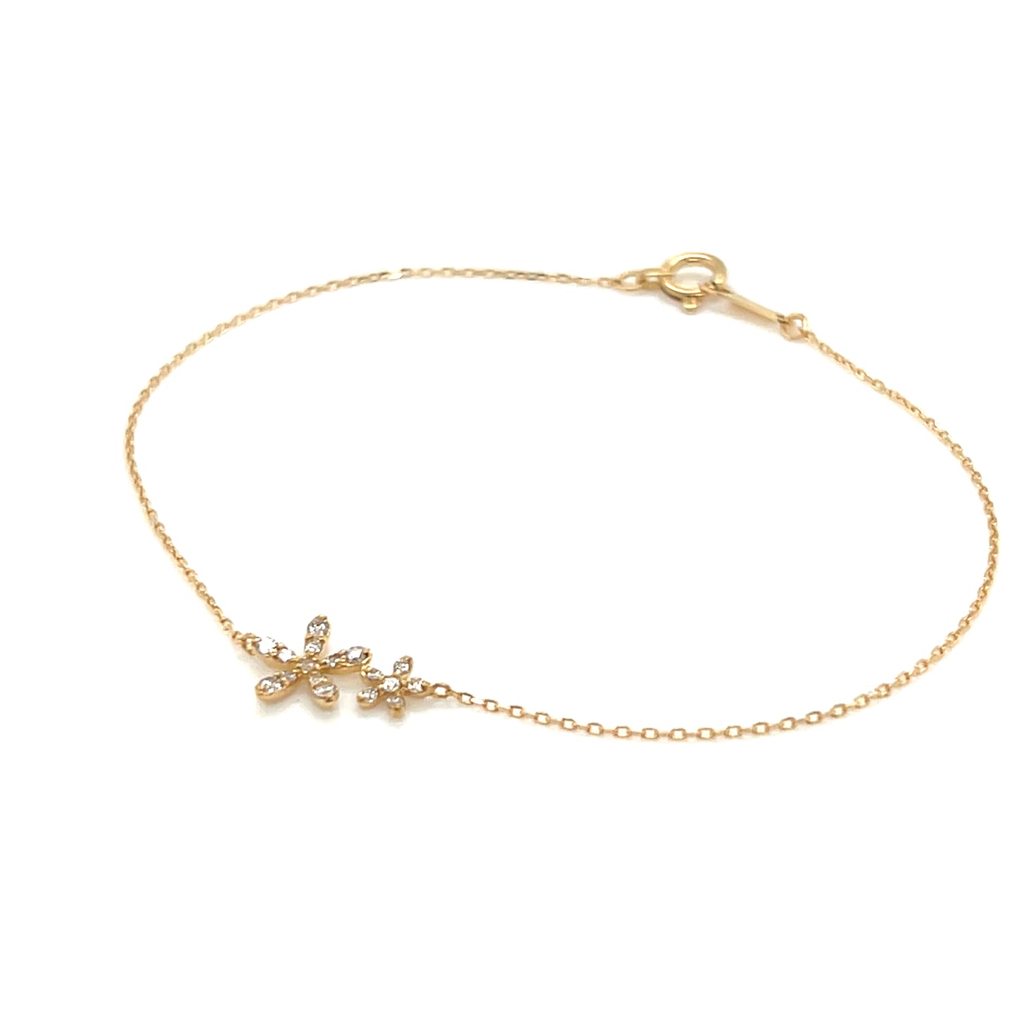 Twins Flower Bracelet 0.1ct