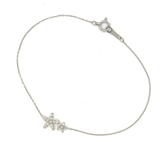 Twins Flower Bracelet 0.1ct
