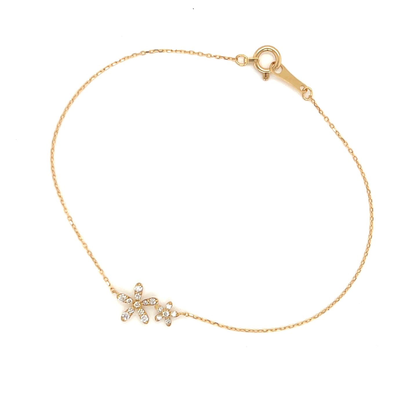 Twins Flower Bracelet 0.1ct