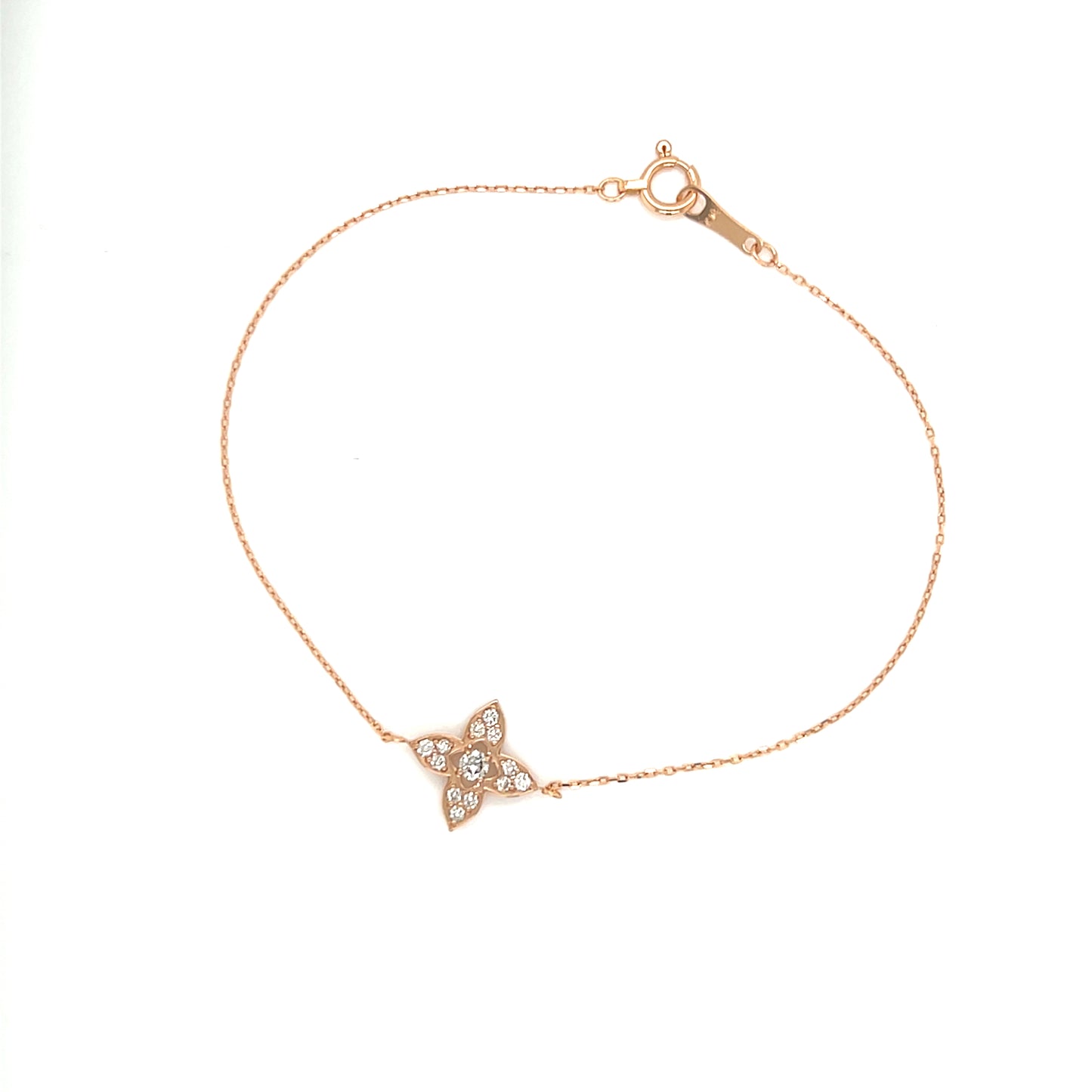 Four Tip Flower Bracelet 0.15ct