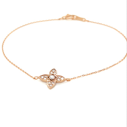 Four Tip Flower Bracelet 0.15ct