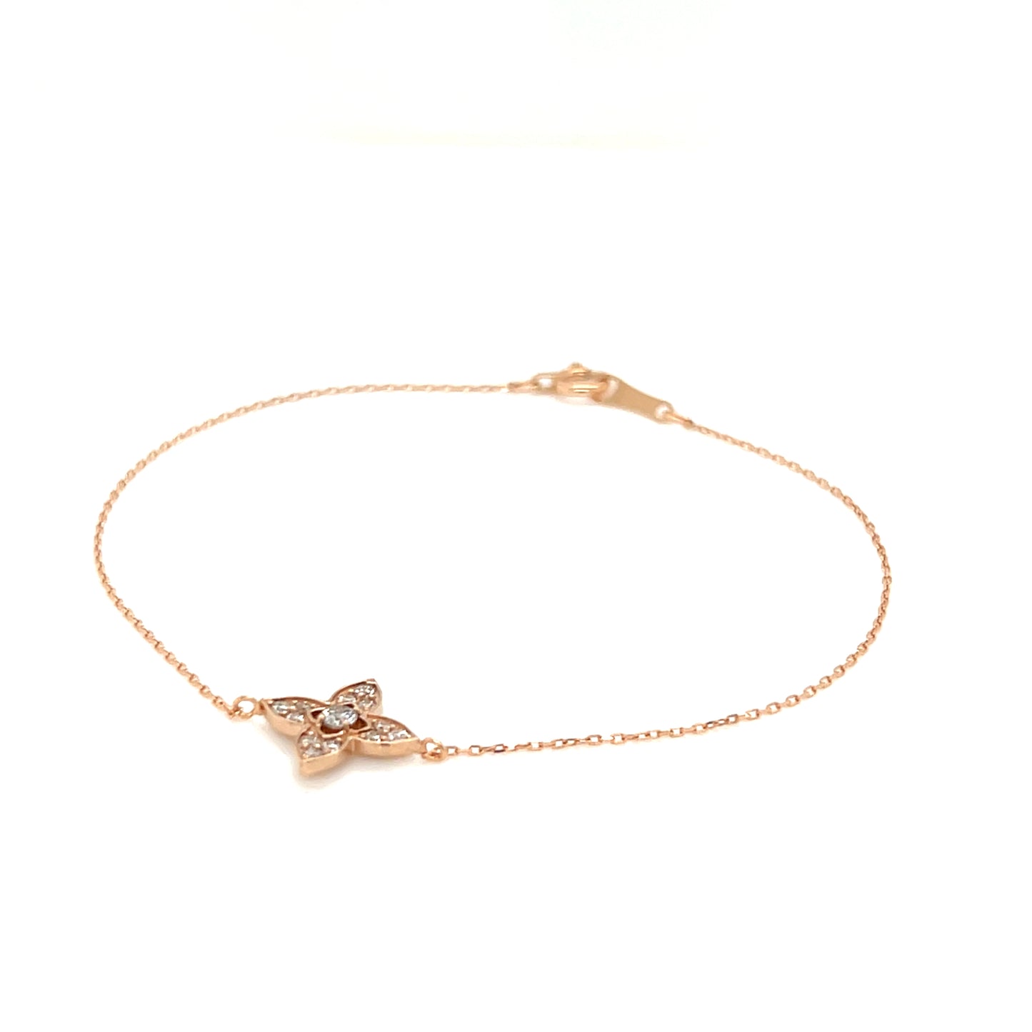 Four Tip Flower Bracelet 0.15ct