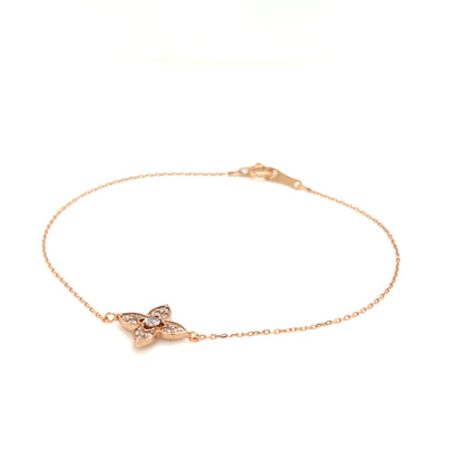 Four Tip Flower Bracelet 0.15ct