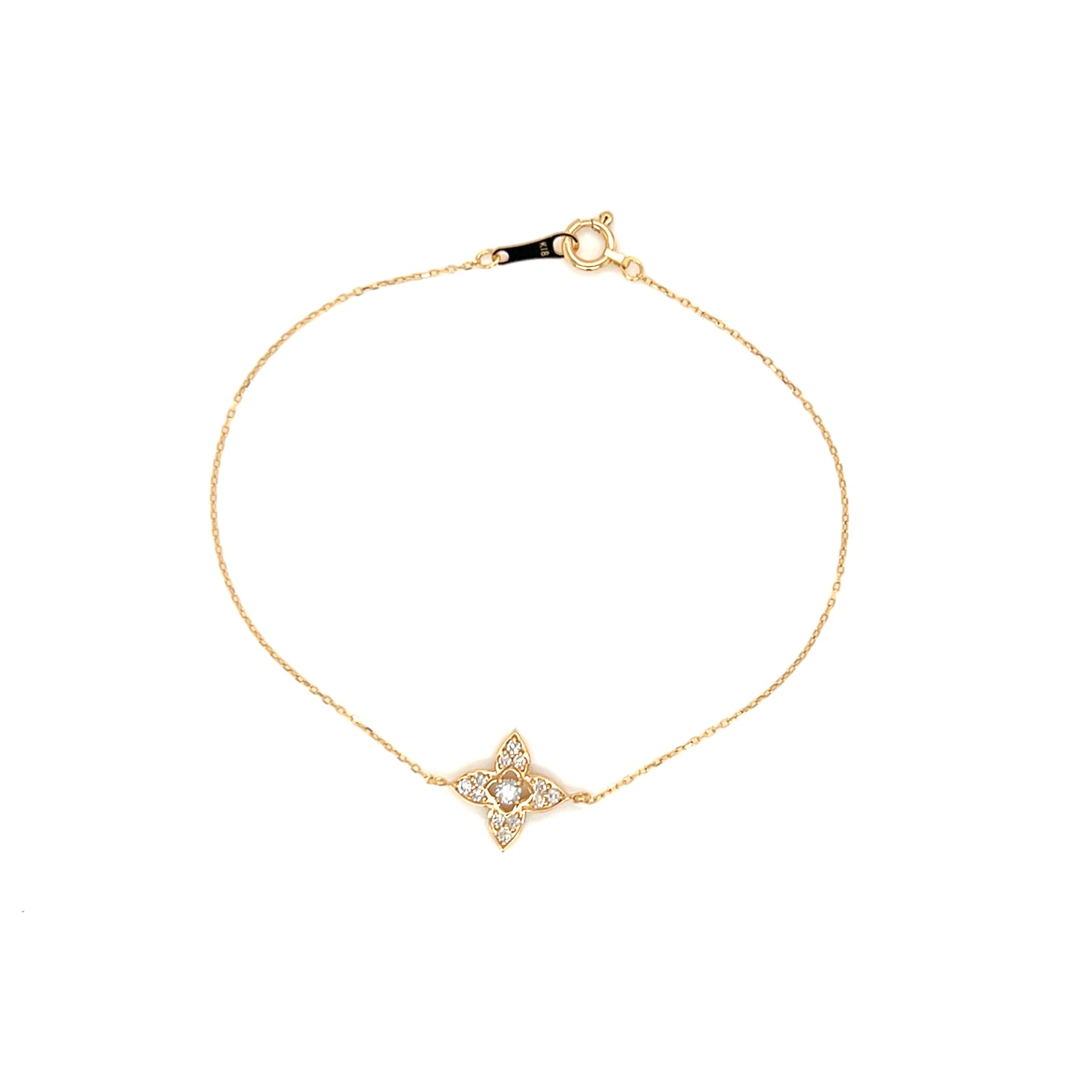 Four Tip Flower Bracelet 0.15ct