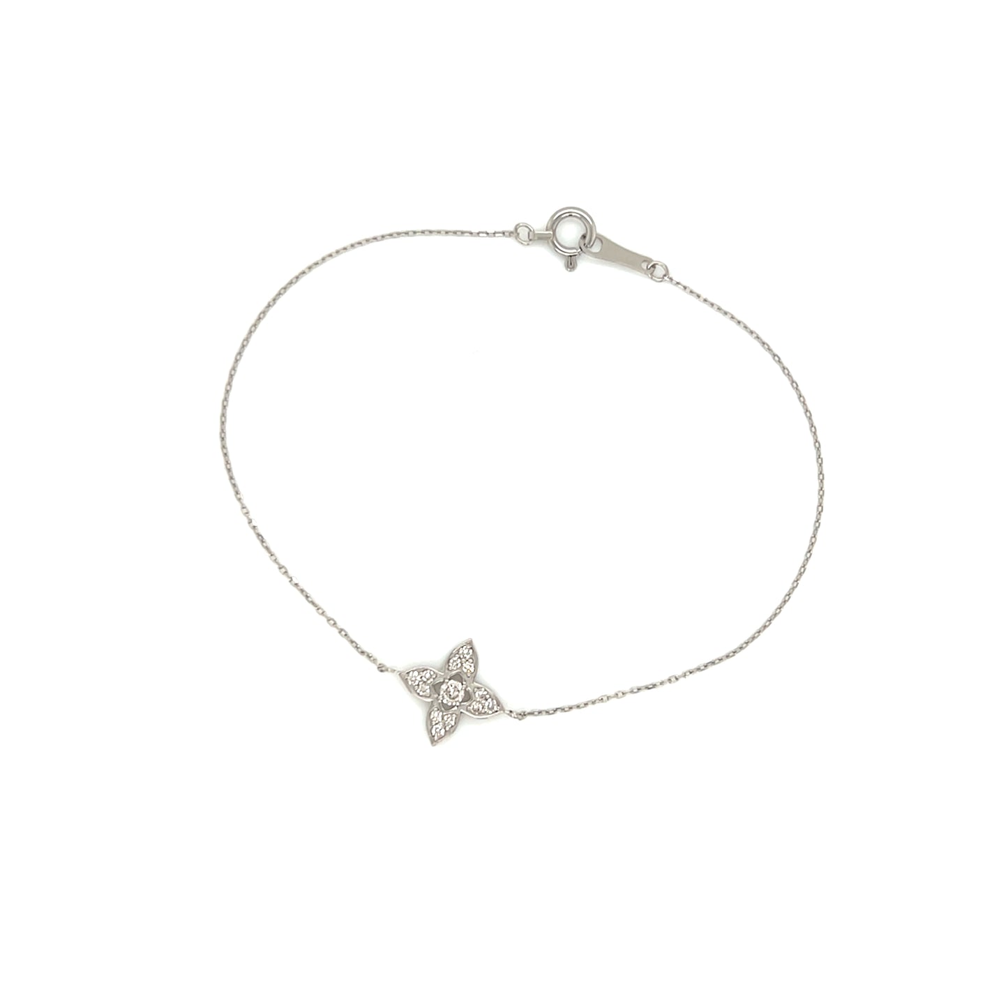 Four Tip Flower Bracelet 0.15ct