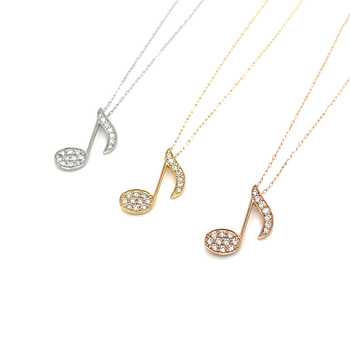 Whole Dia Note Necklace 0.1ct