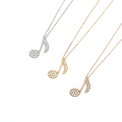 Whole Dia Note Necklace 0.1ct