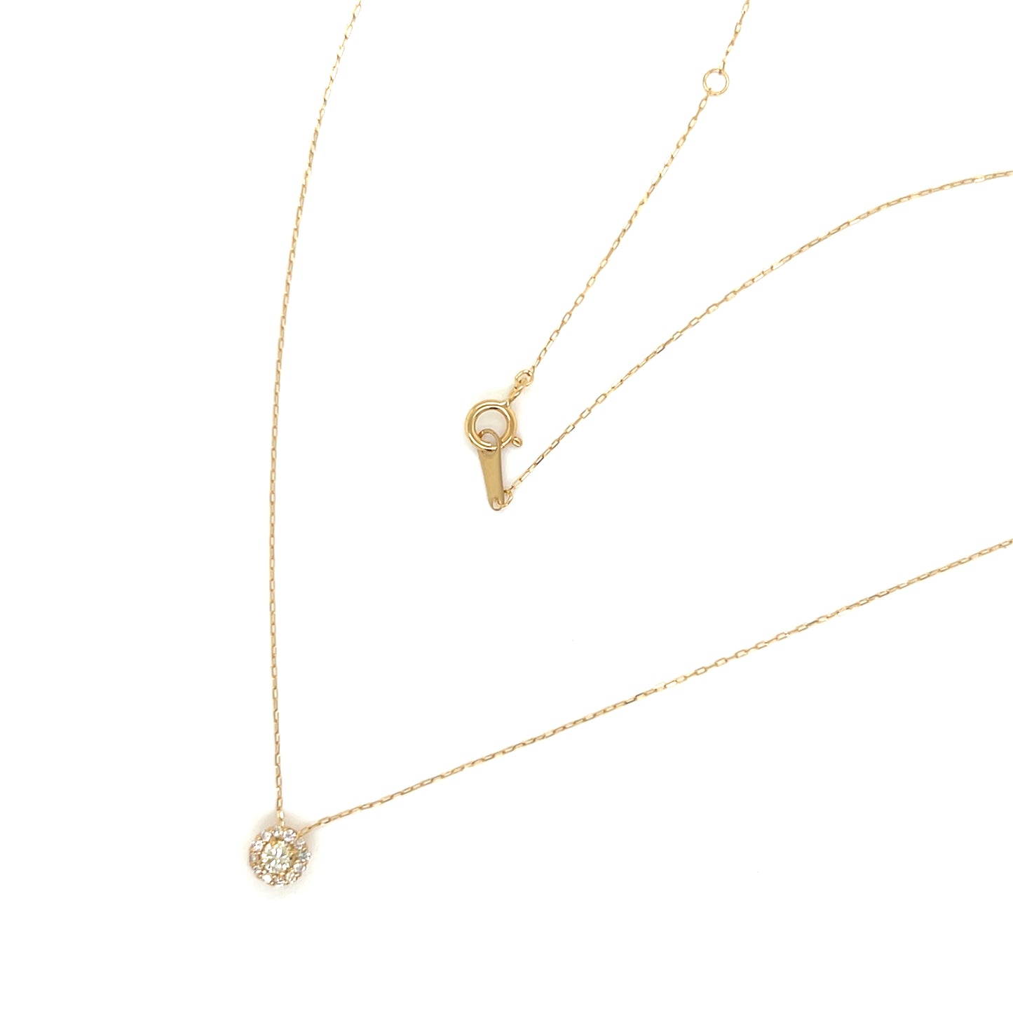 HC Halo Necklace 0.09/0.06ct