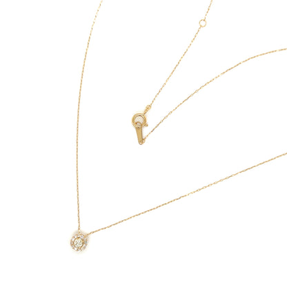 HC Halo Necklace 0.09/0.06ct