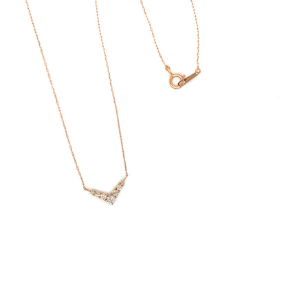 HC 7 Dia V Shape Necklace 0.2ct