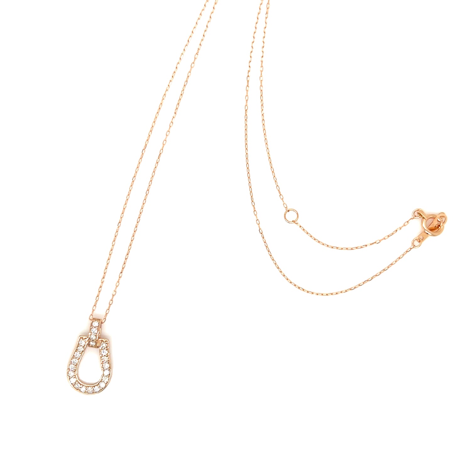 Whole Dia Horseshoe N Necklace 0.2ct