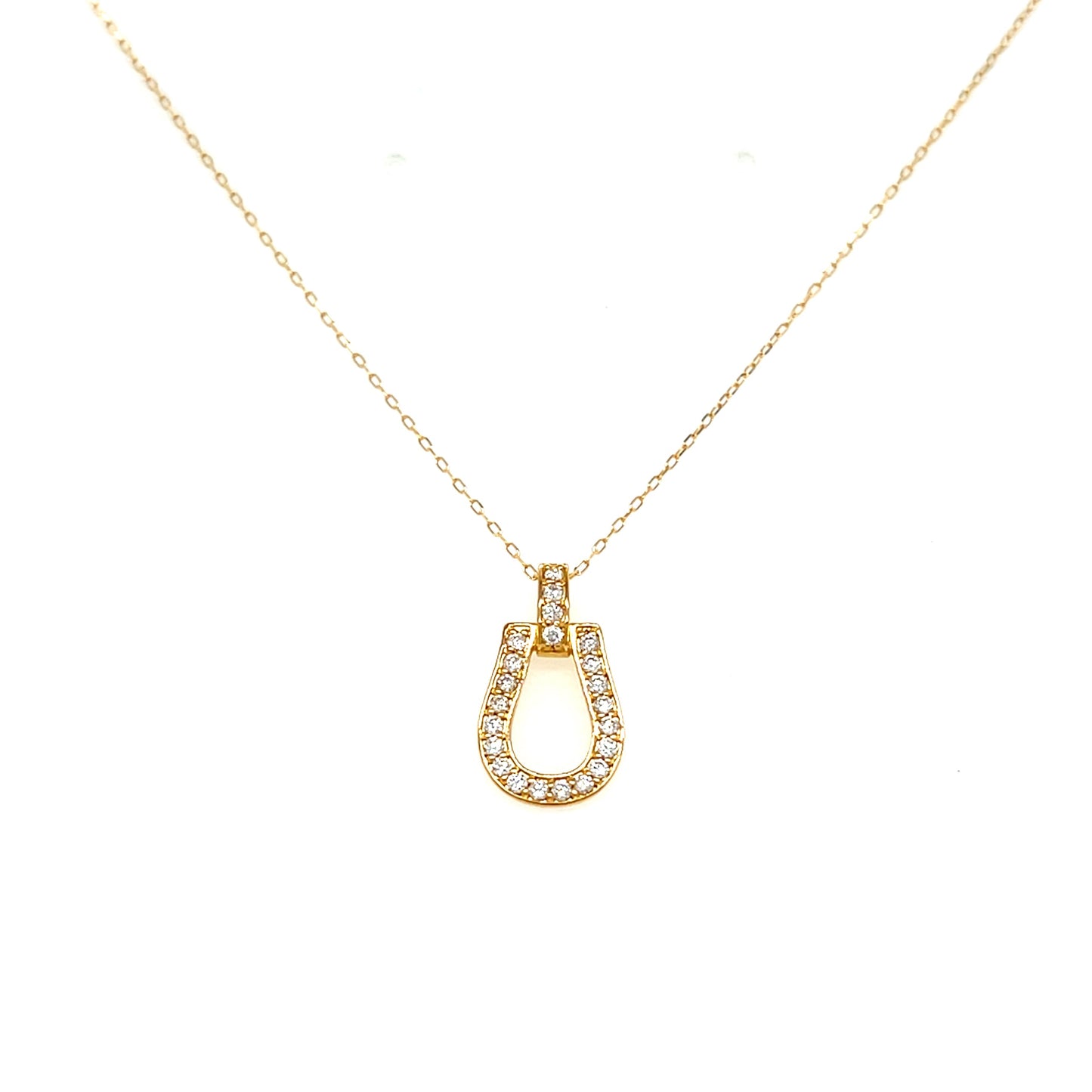 Whole Dia Horseshoe N Necklace 0.2ct