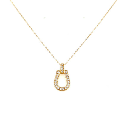 Whole Dia Horseshoe N Necklace 0.2ct