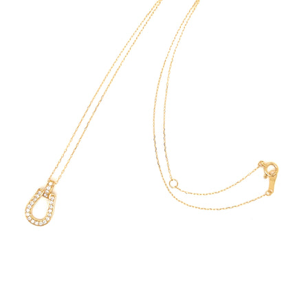 Whole Dia Horseshoe N Necklace 0.2ct