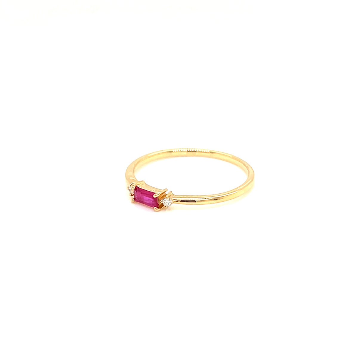 Ruby Baguette with Dia Ring 0.02ct