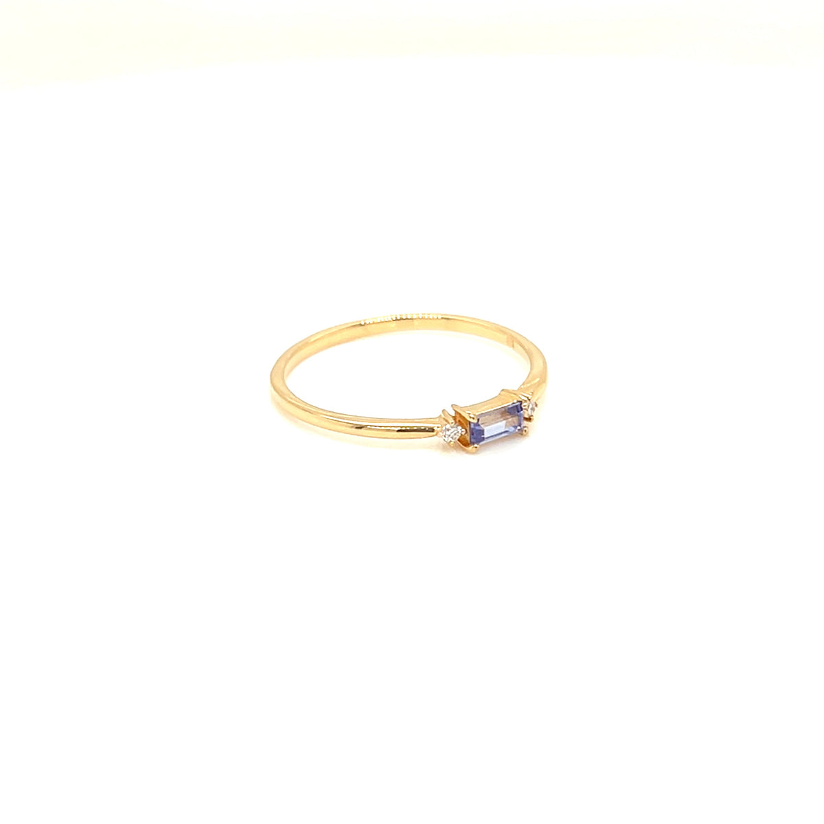 Tanzanite Baguette with Dia Ring 0.02ct