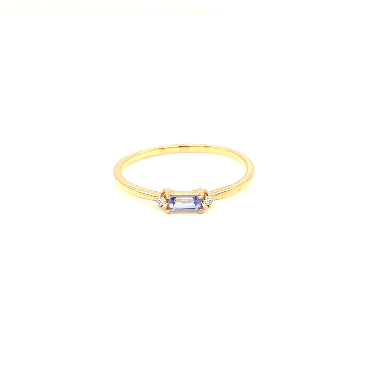 Tanzanite Baguette with Dia Ring 0.02ct