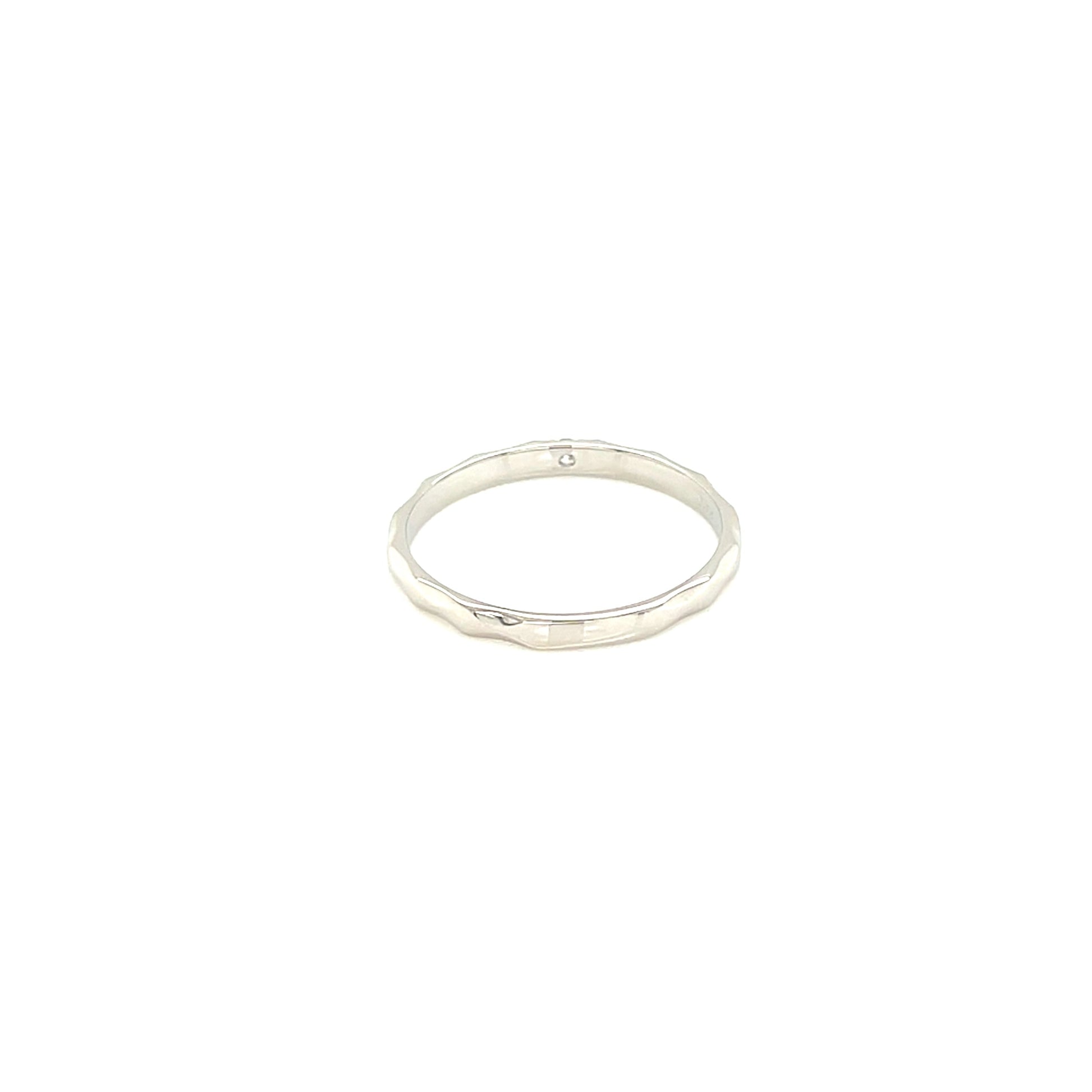 Platinum ring on a white background