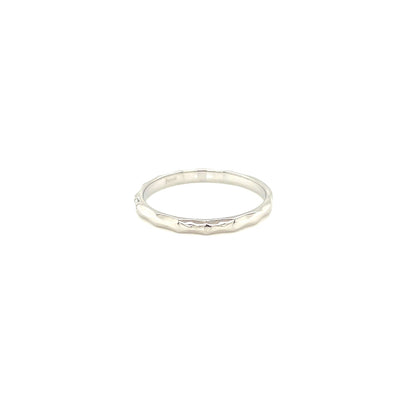 Platinum ring on a white background