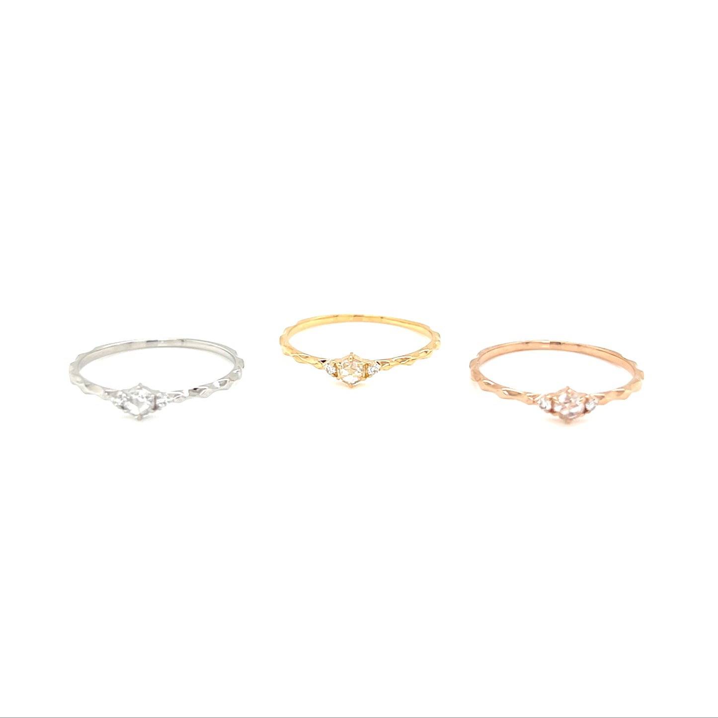 Rose cut Dia Rough ring 0.08/0.02ct