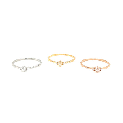 Rose cut Dia Rough ring 0.08/0.02ct