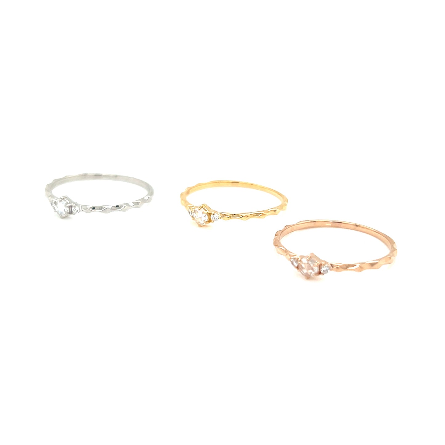 Rose cut Dia Rough ring 0.08/0.02ct