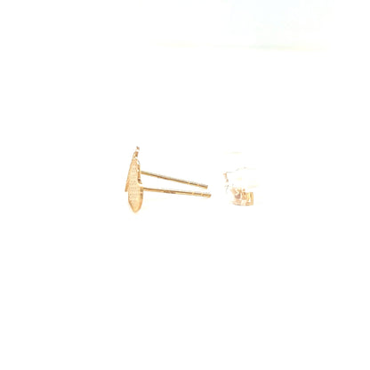 Gold Flat Heart Earrings