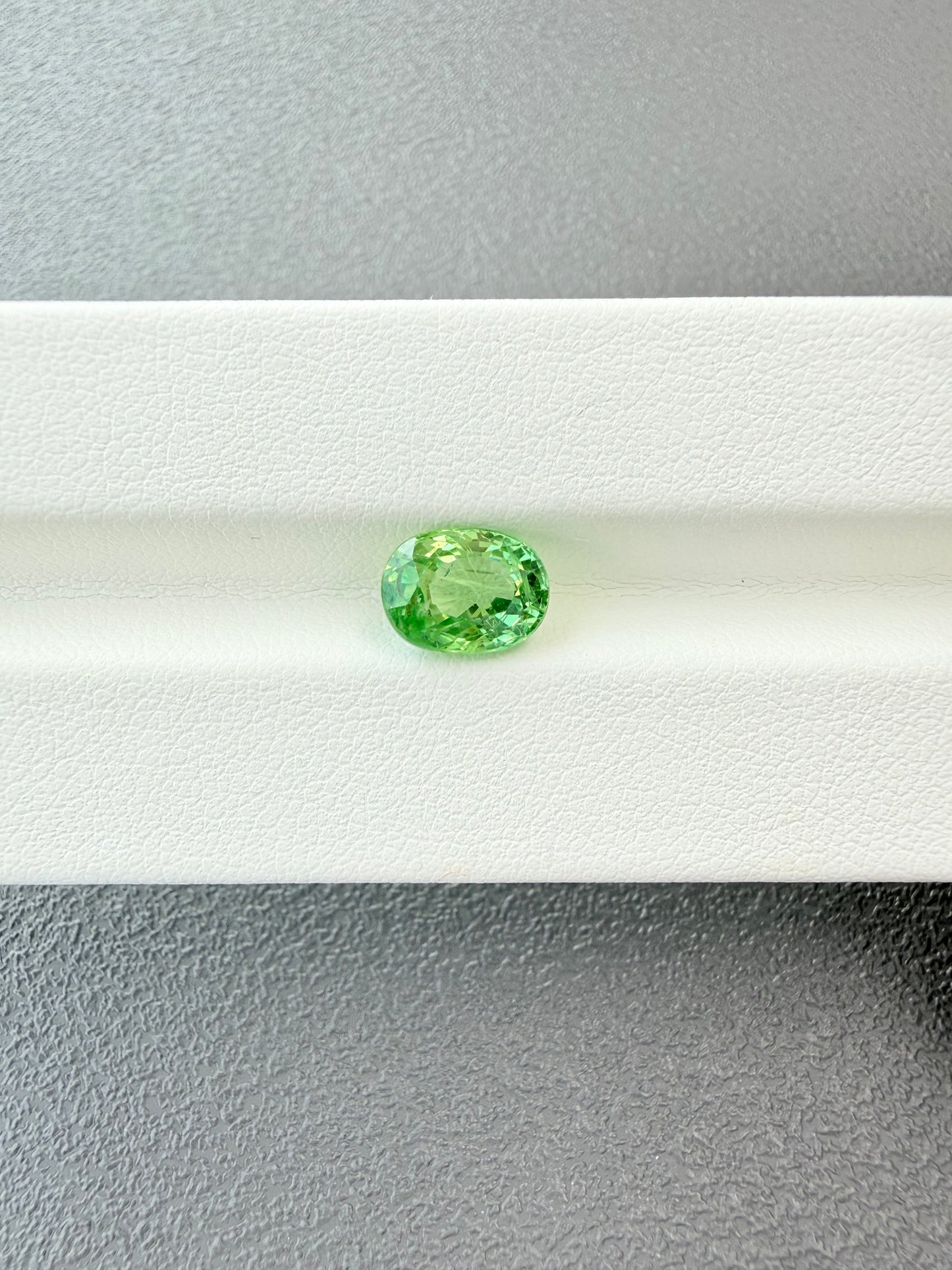 Neon Green Tsavorite – 1.25ct Oval Cut