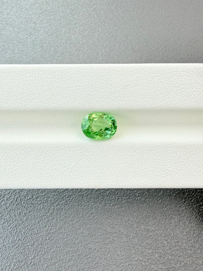 Neon Green Tsavorite – 1.25ct Oval Cut