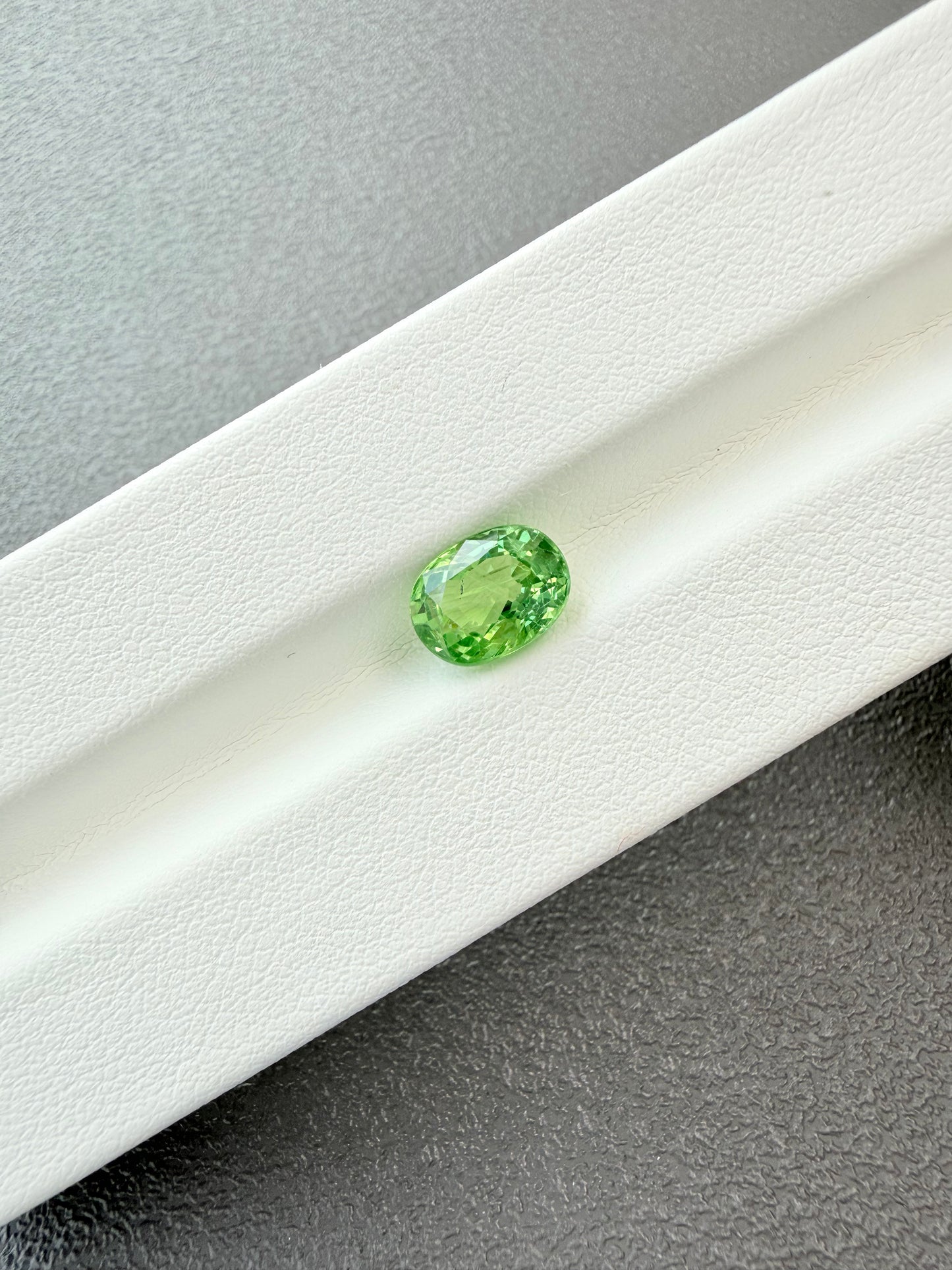 Neon Green Tsavorite – 1.25ct Oval Cut