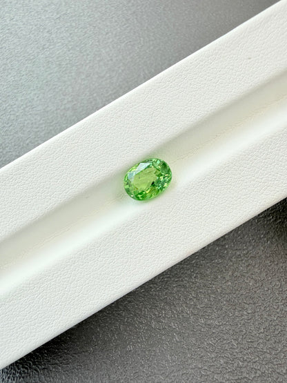 Neon Green Tsavorite – 1.25ct Oval Cut