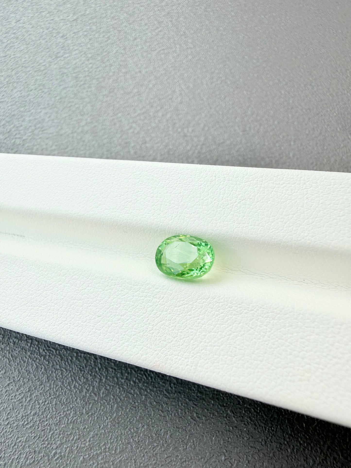 Neon Green Tsavorite – 1.25ct Oval Cut