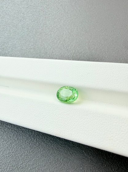 Neon Green Tsavorite – 1.25ct Oval Cut