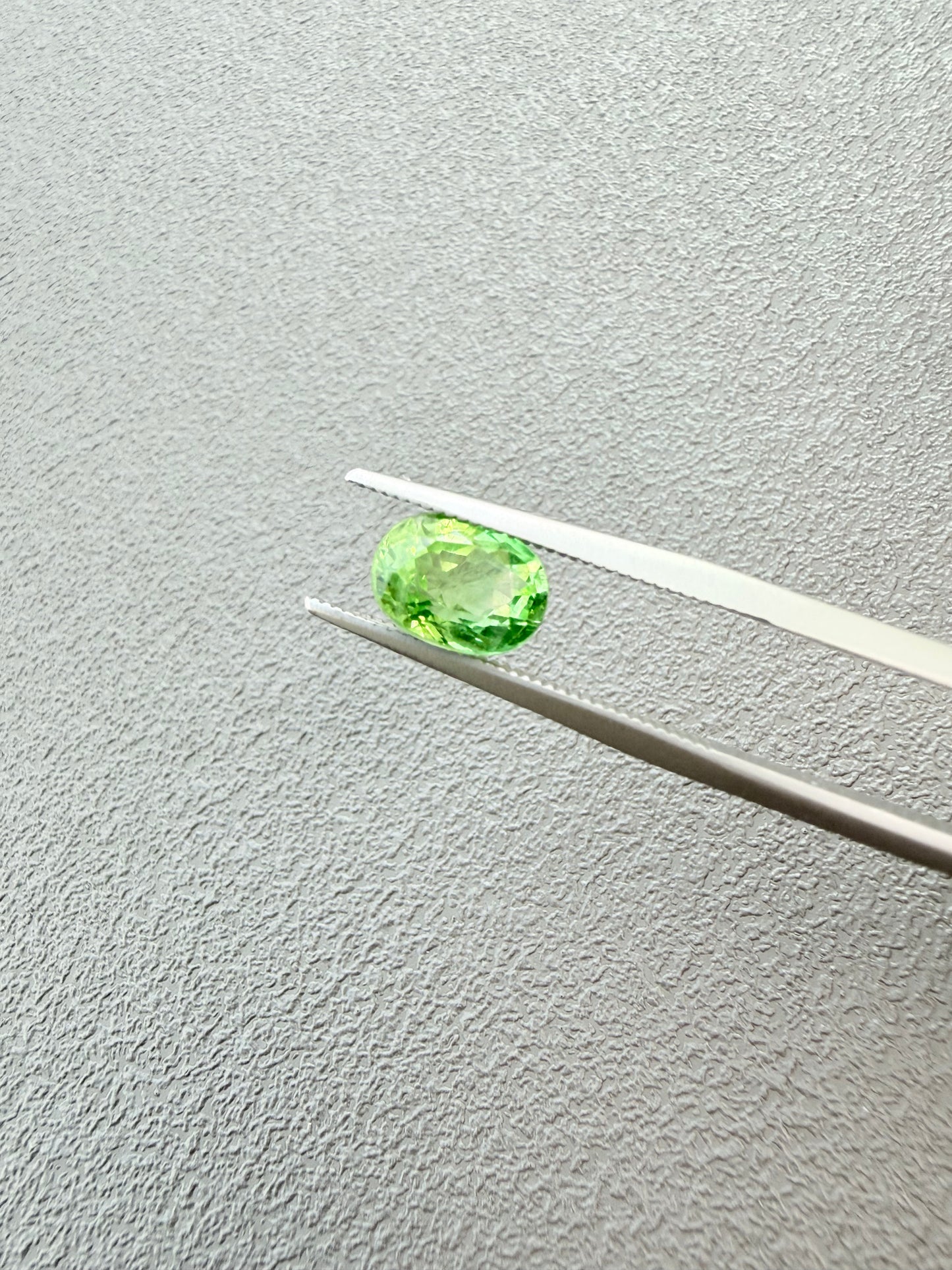 Neon Green Tsavorite – 1.25ct Oval Cut