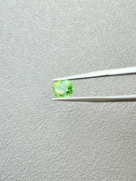 Neon Green Tsavorite – 1.25ct Oval Cut