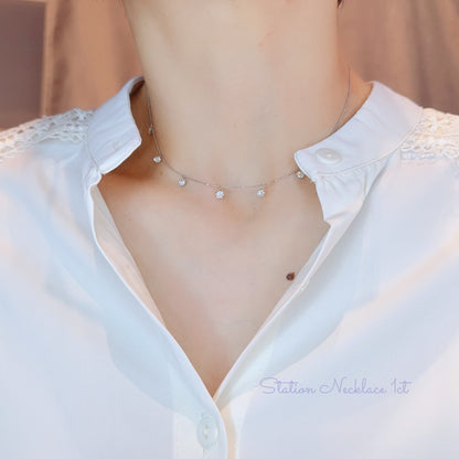 Station Necklace 1ct