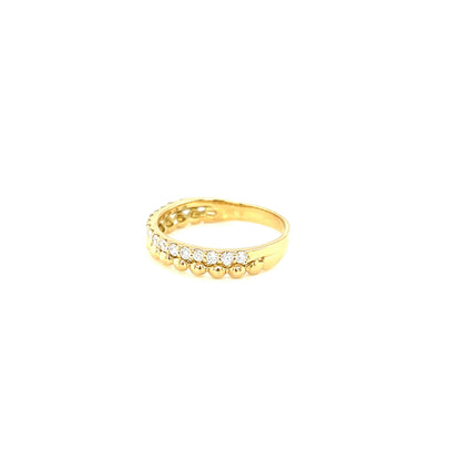 White gold diamond ring on a white background