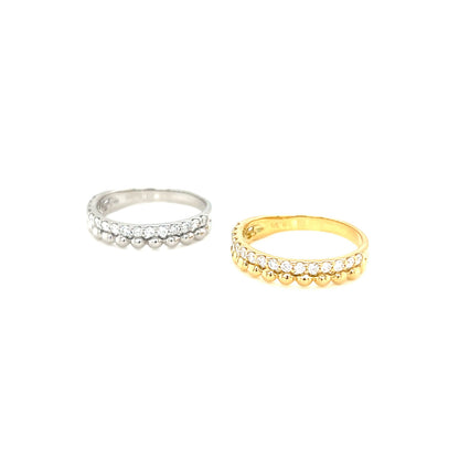 Beads Half Eternity Ring 0.3ct