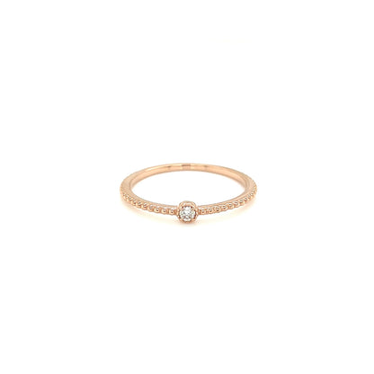 Single Dia Bezel Saw Ring 0.03ct