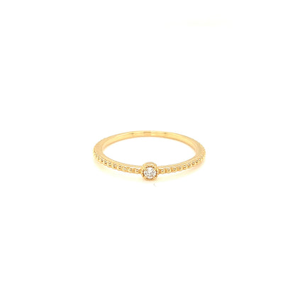 Single Dia Bezel Saw Ring 0.03ct